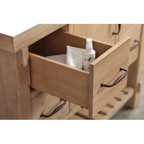 Three Posts™ Kordell 42'' Single Bathroom Vanity with Carrara Marble